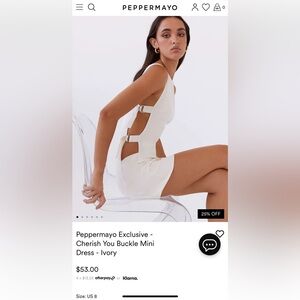 Peppermayo mini dress size 4